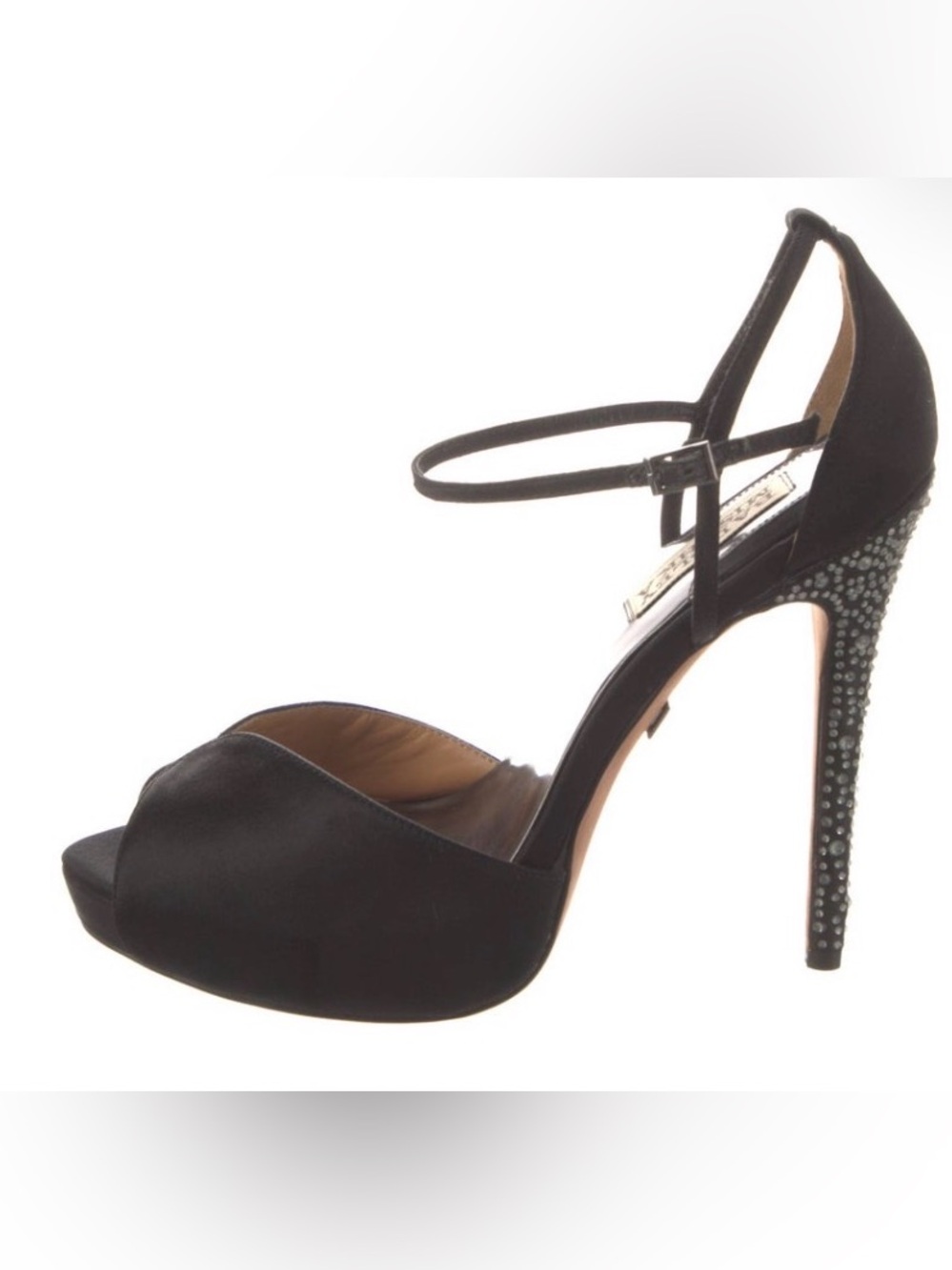 Black Ankle-Strap Women's High Heel Pump